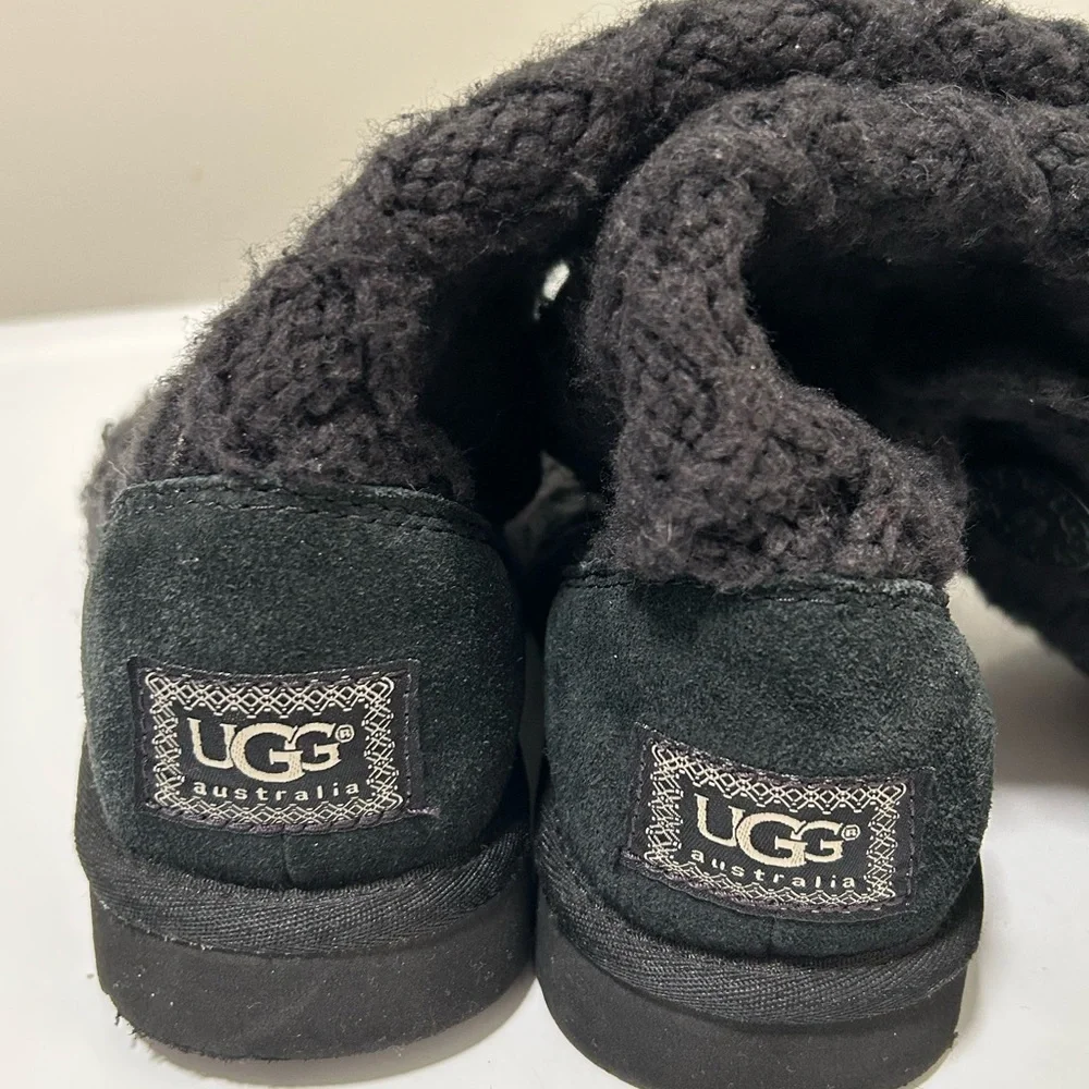Ugg Lattice Cardy Knit Boots Black Size 7